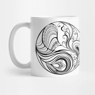 Abstraction with Peacock Feather Mug